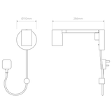 Astro Ascoli Swing Plug In Matt White Interior Reading Light