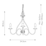 Elstead Windermere 3 Light Chandelier