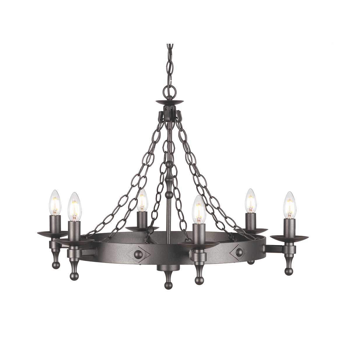 Elstead Warwick 6 Light Chandelier